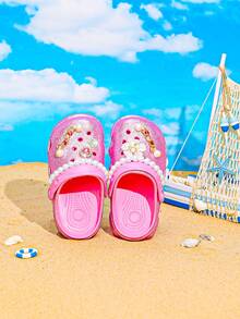 HOEASE Girls' Lightweight EVA Garden Clogs, Kid's Summer Beach Shoes With Hollow-Out Design, Non-Slip, Breathable Slip-On Design, All-Season Wear - Pink - View 4