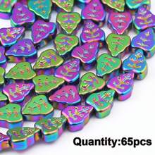 Approx. 65pcs Colorful Maple Leaf Shaped Glass Beads, DIY Jewelry Making Supplies, Spacer Beads - Maple Leaf Beads - View 14
