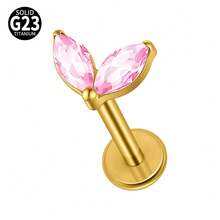 1PC G23 Titanium Marquise Zirconia Lip Studs Ear Helix Helix Cartilage Helix Earrings Body Piercing Jewelry - Như thể hiện trong hình ảnh - Xem 12