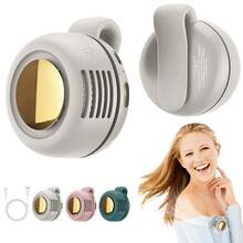 Portable Silent Mini Bladeless Electric Fan, Clip On Fan For Shirt, 3 Speeds Hands-Free Neck Fan,Suitable For Outdoor & Travel & Office, Travel Accessories, Gift - 卡片夾式 - 查看 1