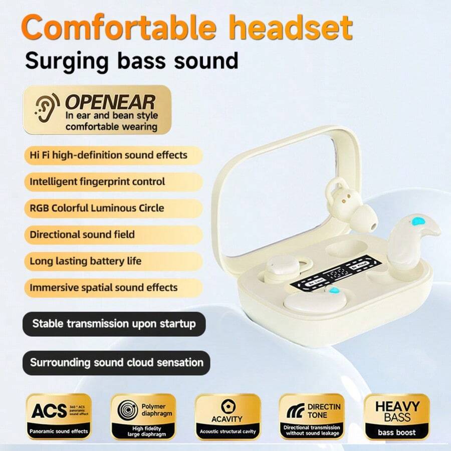NEW SENYANG NUEVO Senyang-2026 Nuevos auriculares inalámbricos Sonido HiFi HD Estuche de carga con pantalla LED Ligero y cómodo Sonido Dolby ENC Llamadas HD TWS Auriculares Bluetooth 6.0 para parejas para iPhone, Android y como regalo