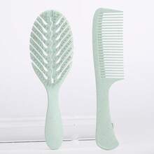 2pcs Oval Hollow Textured Hair Brush Set, Scalp Massage Comb And Wide-Tooth Comb, Anti-Static Wet & Dry Use, Gentle No Pulling, Reduce Breakage And Frizz, Add Volume, Suitable For Curly/Straight/Coarse Hair Women And Girls Daily And Salon Use Portable Brush Set - Multicolor - View 10