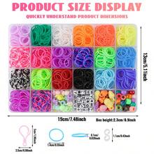 Colorful Rubber Band Bracelet Making Kit, DIY Craft Set With Storage Box, Loom Bands, Hooks, S-Clips, Charms, Tassels And Accessories For Jewelry Making And Personalized Creations - Rubber Band Braiding Kit - View 6