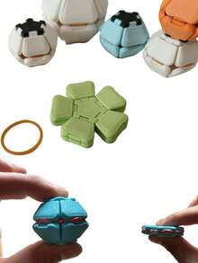 Pentaclick Fidget Clicker Toy, Elastic Band Stress Relief Gadget, Portable Anti‑Anxiety Sensory Hand Toy, Quiet Desk Fidget For Office Workers Students, Decompression Toy For Home Office Classroom Travel, Creative Unique Gift For Adults - Multicolor - View 5