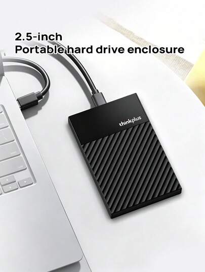 Lenovo HD100 External Hard Drive Enclosure, 2.5-Inch, SATA 3.0 Serial Port External SSD Enclosure, Type-C Interface, Easy Storage Expansion, Compatible With Mobile Phones/PCs/TVs/PS.