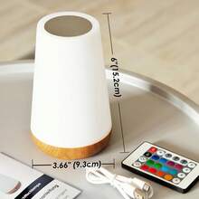 1pc Rechargeable LED Touch Night Light,RGB Bedroom Nightlight, With Remote Control Bedside Lamps, Adjustable Brightness, 3 Lighting Modes For Study Rooms, Living Rooms, Offices, Dormitories, Bars, Parties, Restaurants, Room Decor,Bedroom Decor - Multicolor - View 8