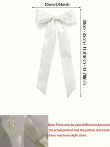 6/3/1pc Laços Decorativos para Castiçais Marfim, Laços Gigantes de Fita de Cetim de 11,8 Polegadas em Lote, Laços Pré-Feitos Autoadesivos para Decorações de Chá de Panela, Casamento, Festa, Decorações de Chá de Bebé, Centros de Mesa, Suportes para Velas, Embalagem de Presentes - A - Ver 6