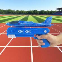 Kids Handheld Foam Airplane Launcher Toy, Outdoor One-Click Shooting Airplane Gun, Interactive Battle Game Toy For Boys And Girls In Park Or Lawn, Fun Gift For Birthday And Holiday - 彩色 - 查看 3