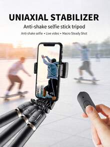 AXNEN Tripod Tongkat Selfie Stabilizer Smartphone, Dudukan Ponsel Berputar 360° dengan Kontrol Jarak Jauh Nirkabel Bluetooth, Cocok untuk Perekaman Video Android dan iOS, Siaran Langsung, Liburan Musim Panas, Perjalanan, dan Aktivitas Luar Ruangan - View 5