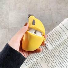 Cute Banana Shaped Protective Case Compatible With Apple 1/2/3/4 Bluetooth Earphones, Soft Silicone Case Compatible With Apple Pro 2 - Banana Yellow - View 2