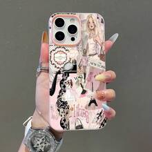 Elegante funda rosa para teléfono, compatible con Samsung, Apple, VIVO, OPPO, , Transsion, ,  y Honor. Fabricada en TPU, ofrece protección contra golpes y caídas. Un regalo ideal para familiares y amigos. - Rosa - Ver 3