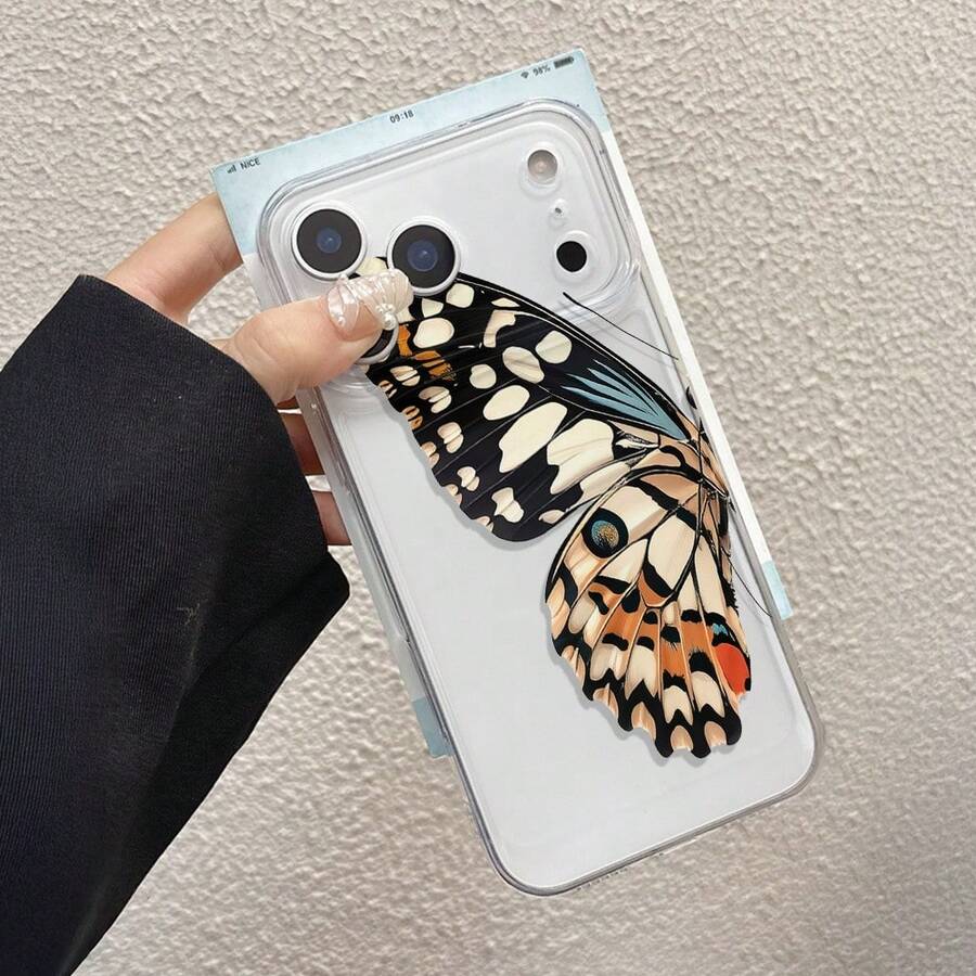 1 pieza Funda de teléfono transparente y a prueba de golpes, carcasa suave de TPU con diseño de mariposa pintada con UV, apta para iPhone 7/8/7 Plus/8 Plus/X/XS/XR/XS Max/11/11 Pro/11 Pro Max/12/12 Pro/12 Pro Max/12 Mini/13/13 Pro/13 Pro Max/13 Mini/14/14 Pro/14 Pro Max/14 Plus/15/15 Pro/15 Pro Max/15 Plus/16/16 Pro/16 Pro Max/16 Plus/17/17 Pro/17 Pro Max/Air - Multicolor - Ver 1