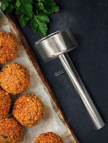 1 pieza Molde para albóndigas antiadherente de acero inoxidable, herramienta multifuncional para hacer albóndigas y bolas de col rizada, molde de acero inoxidable para bolas de col rizada, prensa de albóndigas para el hogar, fácil de usar y limpiar - Multicolor - Ver 4