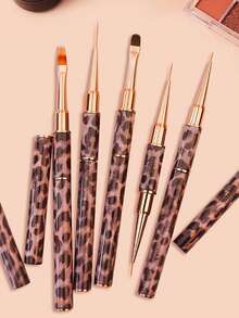 1pc Leopard Print Nail Art Dual-Ended Liner Pen - Multicolor - View 10