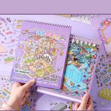 20pcs/Set Scene Stickers, Including 12pcs Material Stickers, 8pcs Scene Cards And 2pcs Reference Images, Suitable For Simulating Model Scenes And Mini Houses. Great As Birthday Or New Year Gift. - one-size - View 2