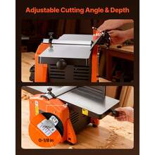 Spiral Benchtop Jointer, 8 Inch, 2 HP 8500 RPM Bench Top Wood Jointer, With 18-Blade Spiral Cutterhead, Extendable Cast Aluminum Table, Up To 1/8 In Depth, Adjustable Fence, For Woodworking DIY - 8 Inches, Spiral Blade - View 5