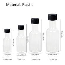 3/24入 25ml/50ml 迷你塑膠酒瓶 飲料分裝空瓶 適用於果汁、洋酒、醬料、蜂蜜,適合婚禮、露營、生日派對、夏季露營、週末狂歡、旅行及戶外活動 - 透明-H10 - 查看 3