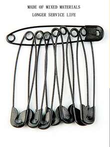 100PCS Safety Pins DIY Sewing Tools Silver Black Gold Metal Needles Small Brooch Apparel Accessories - Pin - View 1