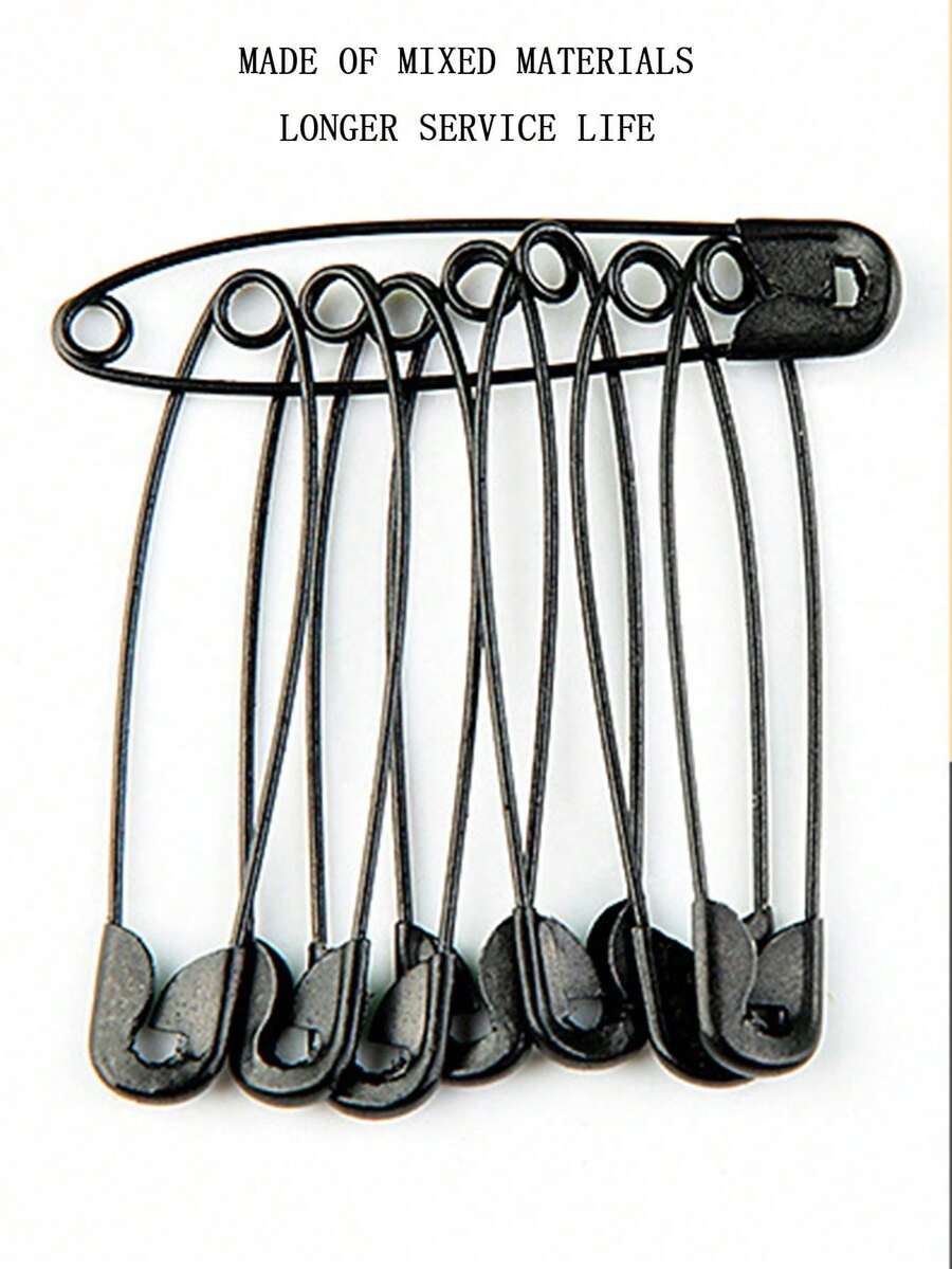 100PCS Safety Pins DIY Sewing Tools Silver Black Gold Metal Needles Small Brooch Apparel Accessories - Pin - View 1