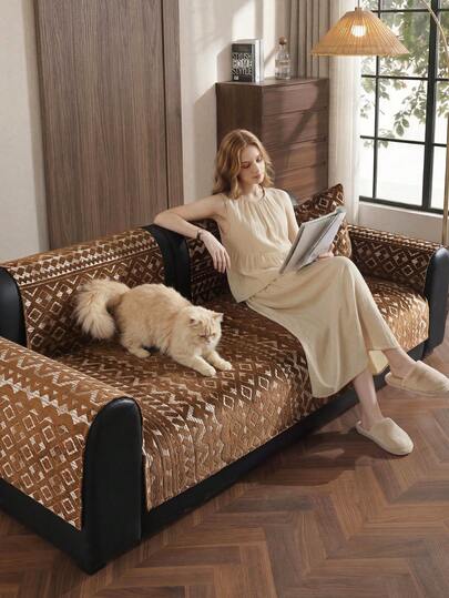 1 tấm bọc ghế sofa phong cách Bohemian, đệm sofa nhiều màu sắc phù hợp mọi mùa, tấm lót bảo vệ sofa thân thiện với thú cưng, thích hợp cho sofa 1 chỗ, 2 chỗ, 3 chỗ, 4 chỗ.