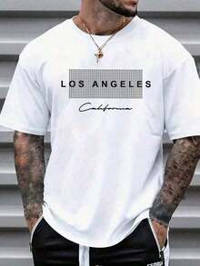 Camiseta de talla para hombre con estampado de letras 0SWT - Negro - Ver 5