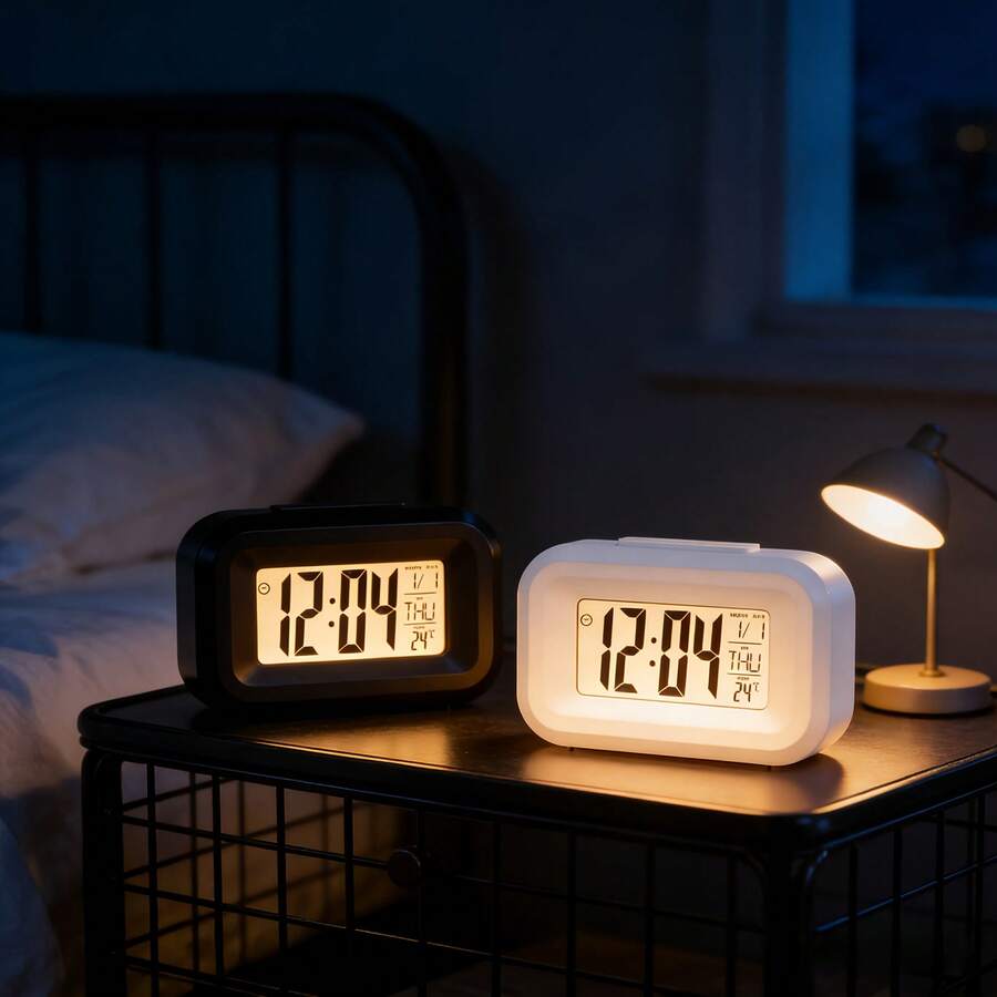 1 pieza Reloj electrónico de color macaron refrescante, con opciones de multicolor, que muestra la hora/fecha/semana/temperatura en una sola pantalla, diseño de bajo consumo, reloj de escritorio minimalista adecuado para el hogar y la oficina - 1PC - Ver 1