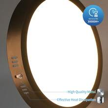 CANMEIJIA Modern Exposed Panel Light, LED Ceiling Light, Indoor Ceiling Lamp, Aluminum Frame, Black/White, Wide Voltage 110-265V, Hard-Wired Installation, 3-Color Dimming With Memory Function, Cool White/Neutral White/Warm White - Aluminum Surface-mounted Panel Lights - View 3