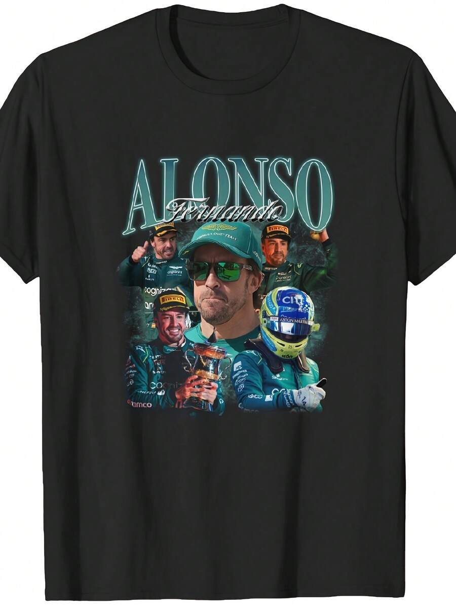 Camisetas masculinas - Preto - Ver 1