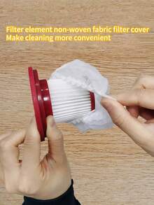 50/100 piezas Cubierta de filtro de aspiradora desechable, tela no tejida lavable, adecuada para la limpieza de aspiradoras de mano - Protector de pantalla con filtro - Ver 1