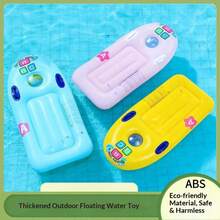 Inflatable Water Mattress: Portable Inflatable Pad Suitable For Swimming Pool, Beach And Lake Relaxation - Multicolor - View 2