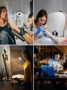 Đèn đọc sách LED USB điều chỉnh 3 mức độ sáng, ánh sáng trắng ấm/trắng, thích hợp cho việc đọc sách ban đêm. - Một cỡ - Xem 5