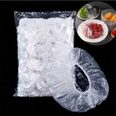100/400 miếng màng bọc thực phẩm co giãn trong suốt khổ lớn - Thích hợp cho nhà bếp, tủ lạnh, dã ngoại, bảo quản thức ăn thừa, rau củ, thịt và các món tráng miệng, niêm phong hợp vệ sinh giúp kéo dài độ tươi ngon.