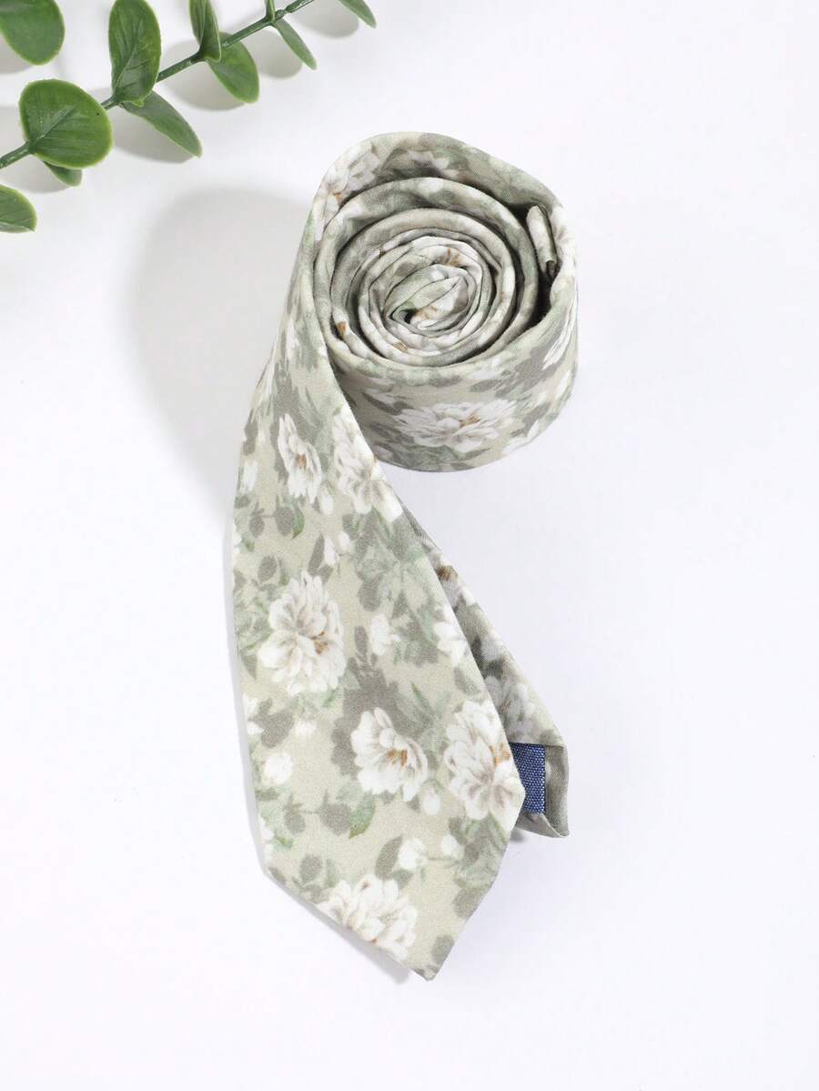 1 chiếc cà vạt nam thời trang họa tiết hoa lá nhỏ, màu xanh lá cây thanh lịch, thích hợp cho tiệc tùng, kỳ nghỉ, áo sơ mi, vest và trang phục hẹn hò, lễ hội, quà tặng tốt nghiệp. - Nhiều màu - Xem 1