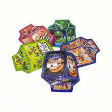 50 Bolsas de Mylar Holográficas con de Lata de Jugo, Brillantes y Reutilizables, para Dulces, Snacks, Gomitas, Recuerdos de, 3.5g - 50 unidades de color aleatorio - Ver 6