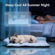 HAZOOWILL Large Dog Cooling Bed With Headrest - Summer Pet Cooling Mat, Portable Non-Slip Pad With Built-In Pillow, Comfortable Cool Sleeping Surface, Suitable For Small To Large Dogs And Cats, Weight Capacity Up To 40kg/88lbs - Multicolor - View 7