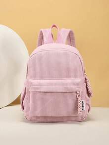 1pc New Minimalist Backpack, Casual Simplistic Fashion. Featuring Zipper Design, Adjustable Shoulder Straps, Suitable For Teenagers, Shopping, And Travel. Can Easily Fit Daily Essentials, A Versatile Stylish Item For Various Occasions. The Backpack Is Highly Applicable And Also Makes An Excellent Gift For Friends. - Multicolor - View 13