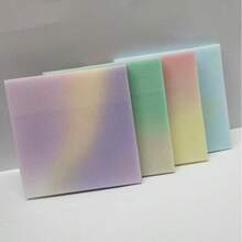 2-4本多色透明便签本，每本50张，建议使用圆珠笔书写，透明便签本/记事本/日记本/学习用品/办公用品。返校季/毕业季礼物，万圣节、平安夜和圣诞节新年礼物。 - 漸層半透明 - 查看 9