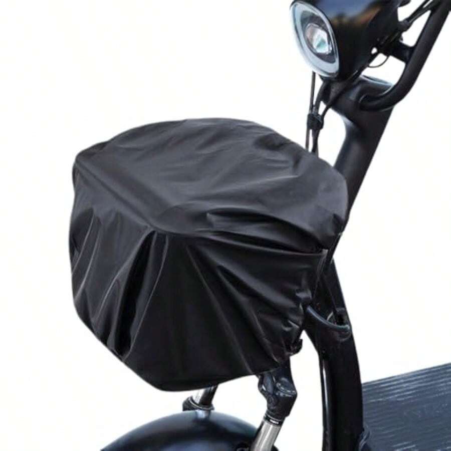 自転車カバー 防水生地 前カゴカバー 自転車バスケットレインカバー 電動アシスト車対応 取り付け簡単 前後兼用可能 前カゴカバー 防水 防塵 盗難 遮光 散乱防止 大容量 カゴカバー 雨 通勤自転車用 カゴ カバー ブラック - 写真のように - チェックする 1