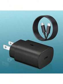 شاحن حائطي ثنائي المنفذ فائق السرعة (110-127 فولت) - منفذ USB-A واحد + منفذ USB-C واحد ، متوافق مع iPhone 17/16/15/14/13/12/11 ، متوافق مع سلسلة Galaxy S26/S25/S24/S23 ، هدية عيد الفصح المثالية للاستخدام المنزلي والمكتبي والسفر - مشاهدة 2