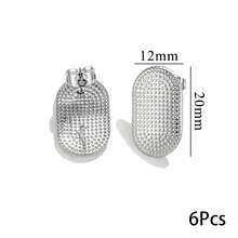 6 chiếc khuyên tai hình bầu dục bằng thép không gỉ 304 mạ vàng 18K, có móc cài, phụ kiện làm khuyên tai phẳng, không gây dị ứng và chống oxy hóa. - Hoa tai - Xem 7