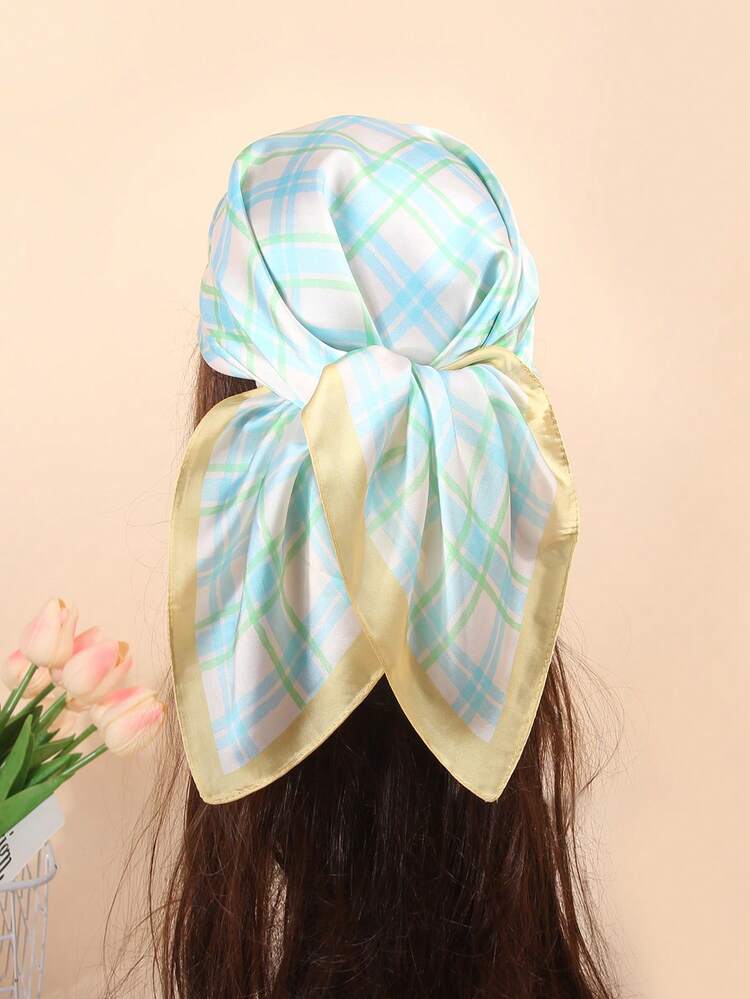 1 chiếc khăn quàng cổ/khăn bandana in họa tiết dài 70cm, phụ kiện thời trang nữ phù hợp cho bãi biển, kỳ nghỉ và sinh hoạt hàng ngày, giúp làm nổi bật trang phục của bạn. - Nhiều màu - Xem 6