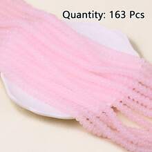 Khoảng 163 hạt cườm thủy tinh giả ngọc bích kích thước 5x8mm, hạt dẹt, hạt đệm, vật liệu làm trang sức thủ công DIY. - Hạt bàn tính - Xem 9