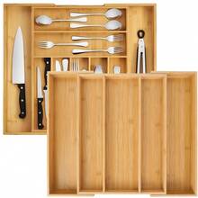 2026 Popular Spring Summer Extensible Drawer Storage Box With Adjustable Tray, Multi-Functional Organizer Cutlery, Knives & Utensils, Kitchen Drawer Organizer Also Suitable Bedroom & Living Room Storage - 1 - Xem 6