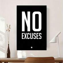 1pc Modern Simple Vertical Inspirational Wall Painting - "Forge Ahead" Frameless Oil Canvas, Vertical C1 Ink Printing, Suitable For Gym Office Decoration, Neutral Tone Inspirational English Slogans, Suitable For Spring And Autumn Decoration - A - View 10