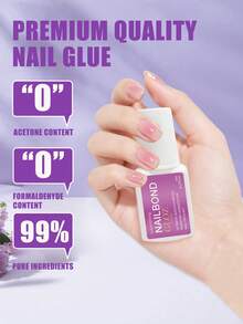 GLOZ 2 piezas Pegamento para uñas super fuerte con pincel, adecuado para uñas acrílicas, pegatinas de uñas y uñas postizas (8ml) para reparar uñas rotas, pegamento para uñas acrílicas, adhesivo para uñas, sin necesidad de lámpara UV, secado rápido - 2pcs - Ver 5