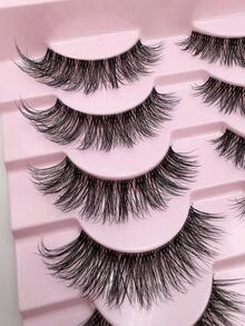 3D Transparent False Eyelashes 10 Pairs - Natural, Fluffy, And Dense Style, Curl Lasting, Lightweight As Feathers, Transparent With Invisible Bands, Instantly Enlarges Eyes - View 2