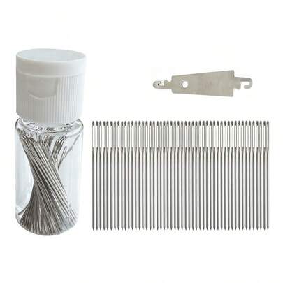 50pcs Cross Stitch Needles Assortment 22/24/26 Sizes, Handcraft Embroidery DIY Tools Needle Threader & Needle Case