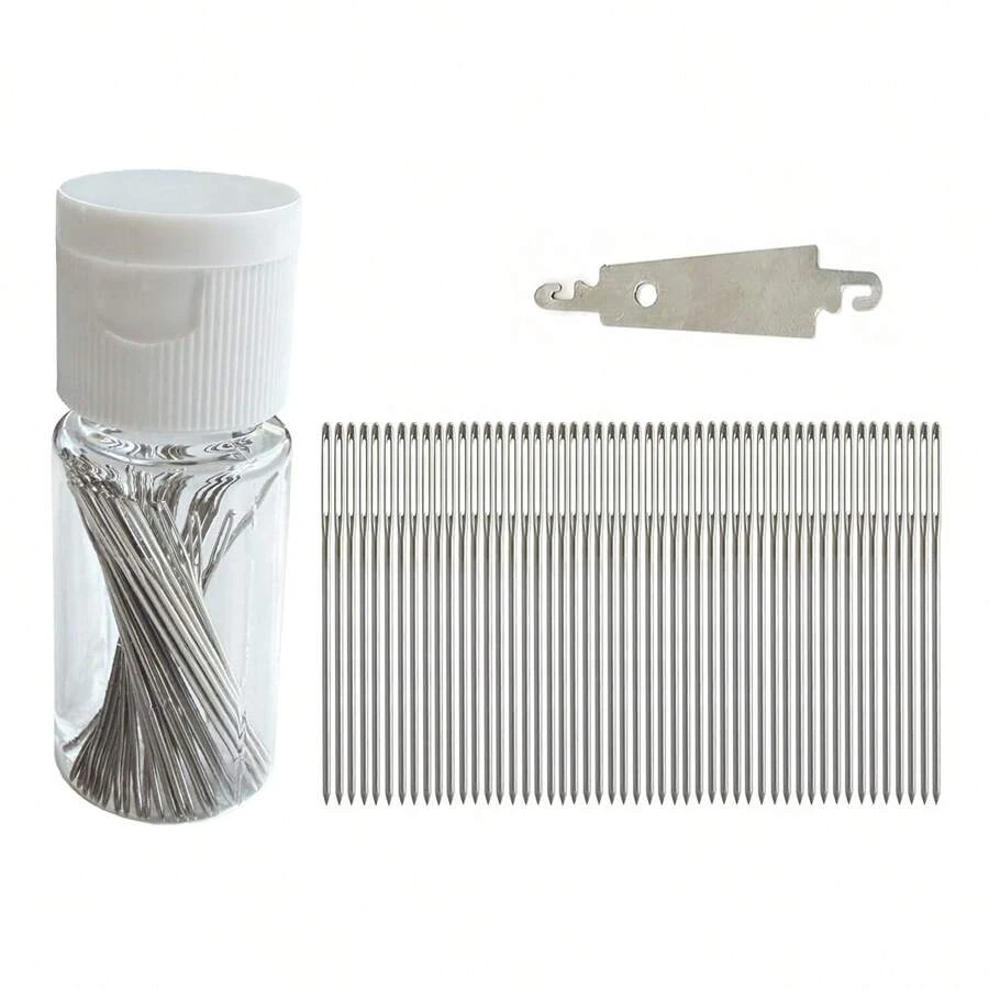 50pcs Cross Stitch Needles Assortment 22/24/26 Sizes, Handcraft Embroidery DIY Tools Needle Threader & Needle Case