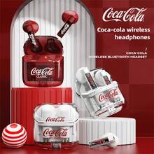 Coca-Cola 可口可乐 T01 轻盈版无线耳机，无线 V5.4 版本，弧形动圈单元，轻巧便携，仅重 39 克，触控操作，搭配充电盒总续航时间长达 14 小时 - 查看 1