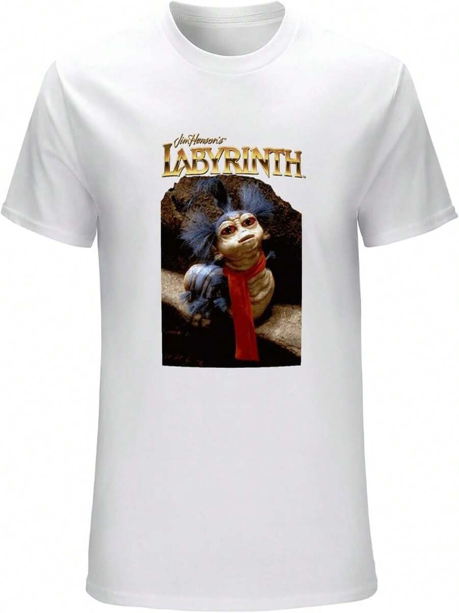 Labyrinth Worm Wall - T-Shirt, White - White - View 1